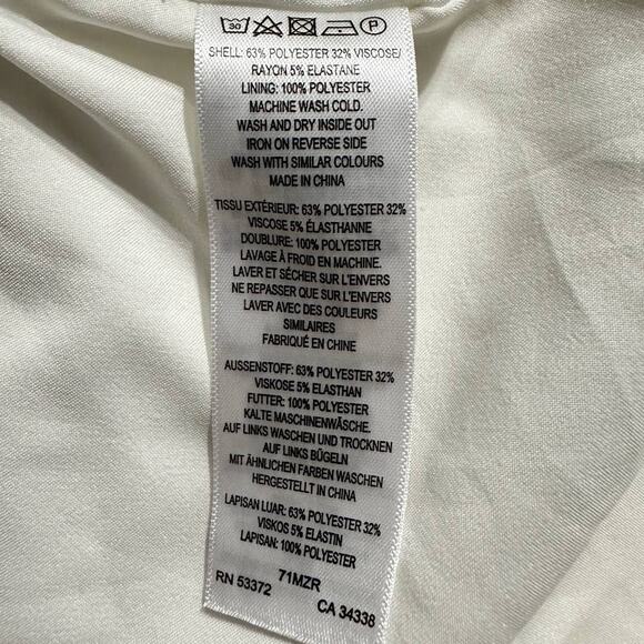 French Connection Whisper Puff Sleeve Mini Dress Women's 8 White NWOT - Picture 8 of 11